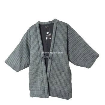 Kimono Kış Hırka Haori Kadın Sıcak Kalınlaşmak Yukata Erkekler Japon Vintage Giyim Hanten Ceketler Mont