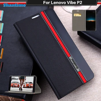 Kitap Kılıf Kapak Için Lenovo Vibe P2 Lüks PU deri cüzdan Flip Case Lenovo P2 Silikon Yumuşak arka kapak