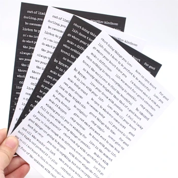 KLJUYP Scrapbooking DIY Projeleri için 4 adet Kelimeler Etiketler / Fotoğraf Albümü / Kart Yapımı El Sanatları