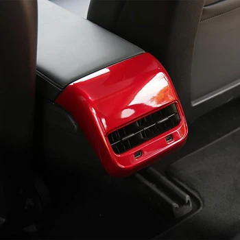 Kol dayama Kutusu Hava Çıkış Kapağı Araba İç Arka Klima Egzoz Vent Trim Tesla Modeli 3 Y