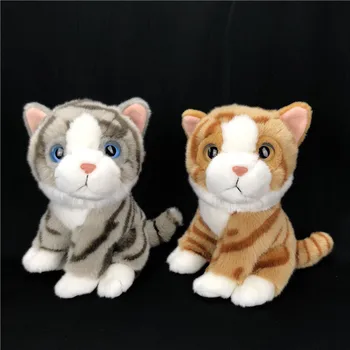 [Komik] Simülasyon Gerçekçi kedi peluş oyuncaklar sevimli Yumuşak kedi Doldurulmuş Hayvanlar bebek Oyuncak Doğum Günü Yılbaşı Hediyeleri Çocuklar İçin