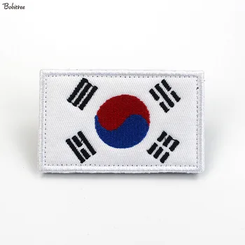 Kore Bayrağı Yama Kanca Döngü Nakış Ulusal Taegeukgi Rozetleri Kol Bandı Aplikler Sopa Sırt Çantası Kap Yamalar
