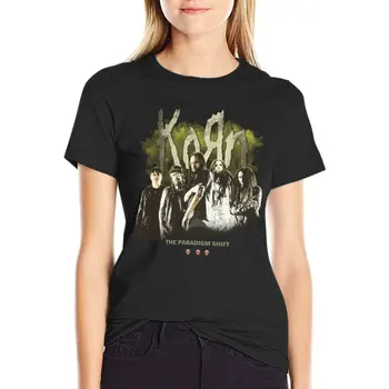 Korn Tps Paradigma Kayması Tur 2014 Büyük Boy T-Shirt Özel Kadın Giyim %100 % Pamuk Streetwear Büyük Boy Üst Tee