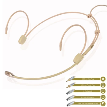 Kulak kancası Headworn Kulaklık Mikrofon Çok Yönlü Kondenser Kartuşu Mikrofon Sennheiser Shure Kablosuz