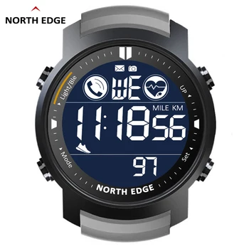KUZEY KENAR erkek dijital saat Askeri Su Geçirmez 50 M Koşu Spor Adımsayar Kronometre İzle Kalp Hızı Bileklik Android IOS