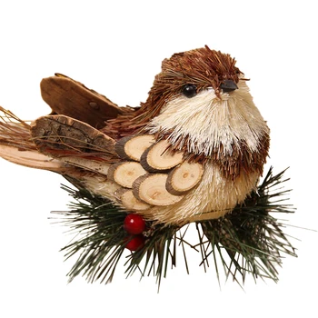 Kuş asılı dekorlar Bahçe Ev Dekorasyon Tüy Gerçekçi Yaratıcı Tahnitçilik Sevimli Düğün Parti Hediye İçin Baykuş Kolye
