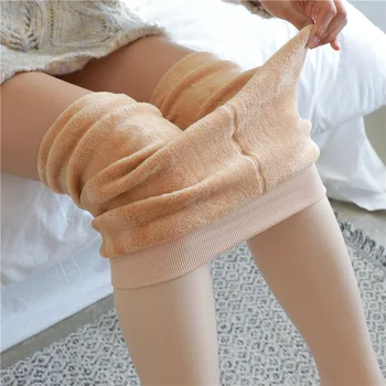 Külotlu çorap Sonbahar ve Kış Peluş Kalınlaşmış Uzun Çorap Kadın Seksi Tayt Supernatural Çıplak Ten Rengi