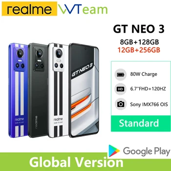 Küresel Sürüm realme GT NEO 3 5G Smartphone Dimensity 8100 6.7