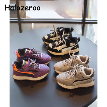 Kış Yeni Çocuk spor ayakkabılar Bebek Kız Üzerinde Kayma mor ayakkabı Çocuk Marka gündelik ayakkabı Erkek Sıcak Tıknaz Sneakers Eğitmenler