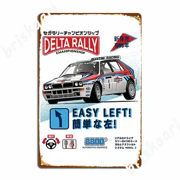 Lancia Deltalar Ralli Arcade Metal Plak Poster Duvar Mağarası Oluşturmak Posteri Mutfak Tabela Posteri