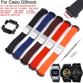 Lastik Silikon saat kayışı Casio G-Shock GA2100 110 MCW GD-100 G5600 DW9052 GW-6900 GLS8900 GMAS110 saat kayışı Bileklik Kemer