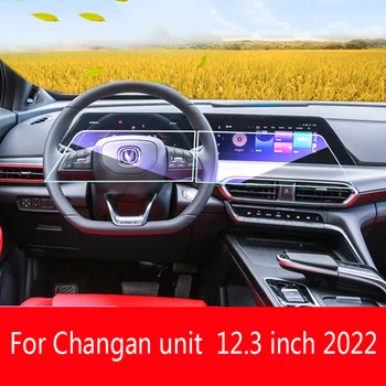 LCD ekran Temperli cam koruyucu film Anti-scratch Filmi İç Tamir Changan ünitesi 2022 yıl Araba GPS navigasyon filmi