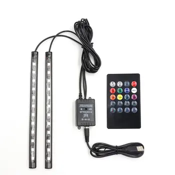 Led araba ayak ortam ışığı usb sigara çakmağı arka ışık müzik kontrol cihazı App RGB Oto İç dekoratif atmosfer ışıkları