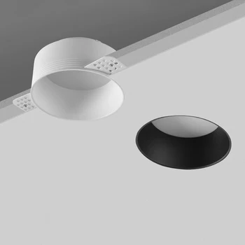 Led Downlight ışık gömülü Minimalist oturma odası yatak odası parlama önleyici tavan deliği ışık geniş açı COB Ultra ince Spot