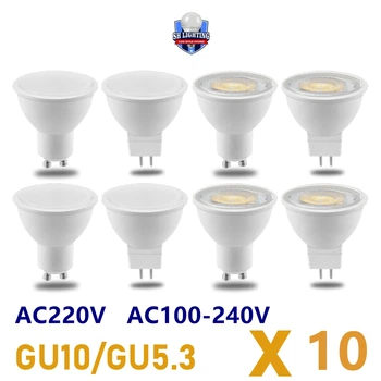 LED enerji tasarrufu spot GU10 GU5.3 AC100-240V AC110V olmayan strobe sıcak beyaz ışık 3 W-8 W yerine 30 W 50 W halojen lamba