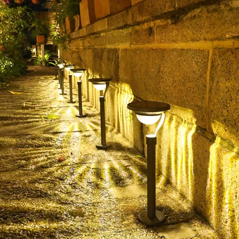LED güneş çim ışıkları açık su geçirmez ev Bahçe lambası yolu Villa peyzaj sokak Yard Patio çit dekor Gece Lambası