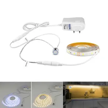 LED lamba ile 12V DC güç lambası ile 1/2/3/4/5m su geçirmez lamba dokunmatik anahtarı 60 LED/M başucu mutfak lambası