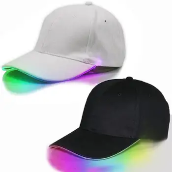Led ışık beyzbol şapkası led ışık Up beyzbol şapkası s Parlayan Ayarlanabilir Şapkalar İçin Mükemmel Parti Hip-Hop Koşu Parti Doruğa Kap