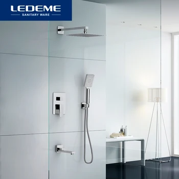 LEDEME Duş Bataryası Seti Yağış Katlanır Küvet Sistemi Gizli Banyo Duş Musluk musluk bataryası L2478-2