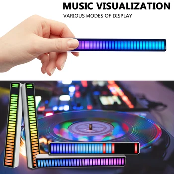 LEEPEE LED RGB şerit ışık USB renkli müzik ortam ışık çubuğu ses Bluetooth kontrol telefon APP kontrolü ses müzik pikap