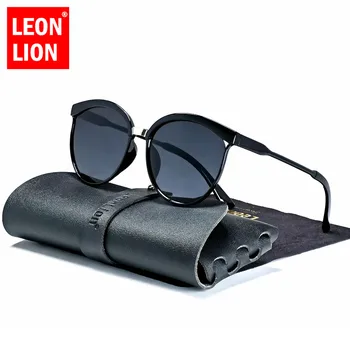 LeonLion Vintage Cateye Güneş Gözlüğü Erkekler 2022 Lüks Marka Gözlük Erkekler / Kadınlar Vintage Gözlük Kadın Ayna Lunette De Soleil Femme