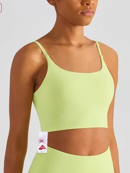 Likra Konfor spor kadın sutyeni Spor Yastıklı Kırpma Üst koşu atleti spor kolsuz tişört Yoga Sutyen Spor Iç Çamaşırı Düz Renk Iç Çamaşırı