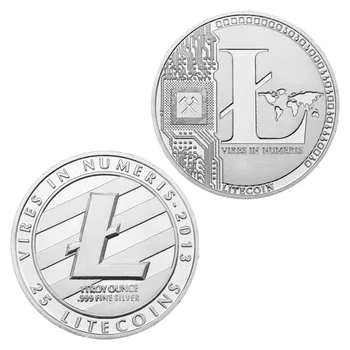 Litecoin Hediyelik Eşya ve Hediyeler Gümüş Kaplama hatıra parası Fiziksel Litecoin Koleksiyonu Sanat Cryptocurrency Paraları Kripto