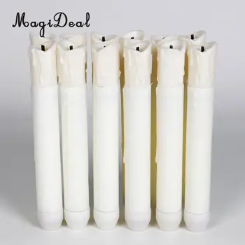 MagiDeal 155mm Uzun Boylu Elektrikli LED Mum Alevsiz Mum Parti Dekor için Sıcak Beyaz B