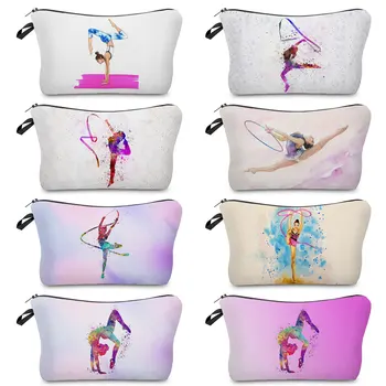Makyaj Çantaları Bale Dansçısı Kız Ruj Seyahat makyaj çantası kadın Kozmetik Çantası Ritmik Jimnastik Kozmetik Tutucu Güzellik