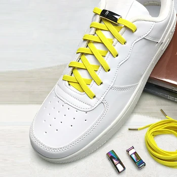 Manyetik Kilit Ayakabı Bağları Olmadan Renkli Elastik Danteller Sneakers Hiçbir Kravat Ayakkabı Bağcıkları Çocuklar Yetişkin Düz Ayakkabı Bağı lastik bantlar