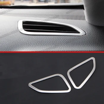 mat gümüş Araba Bir Sonrası Dashboard Vent Trimler Subaru Outback 2015 için 2016 2017 2018 2019 Legacy B4 spor aksesuarları iç
