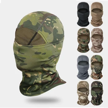 Mega Askeri Kamuflaj Balaclava Açık Airsoft Paintball CS Savaş Hood Koruma Ordu Taktik Balaclava Kafa Yüz Maskesi Kapağı