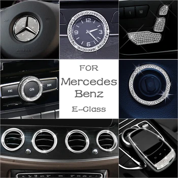 Mercedes Benz Aksesuarları için E Sınıfı W212 W213 AMG Bling Sticker İç Parçaları Süslemeleri Trim Tamir Kristal Parlayan Gümüş