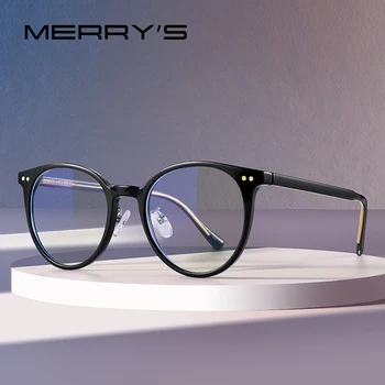 MERRYS tasarım kadın moda Ray mavi ışık engelleme gözlük kedi göz Antiblue oyun bilgisayarı gözlük kadınlar ıçin S2305FLG
