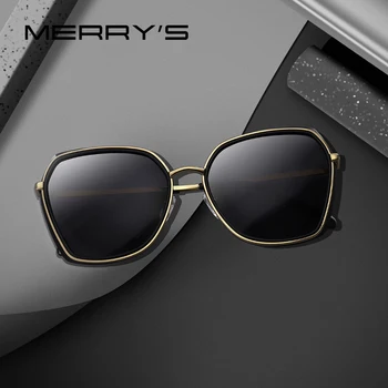 MERRYS tasarım Kadınlar Polarize Güneş Gözlüğü Moda Bayanlar Lüks Marka Trend gözlükleri UV400 Koruma S6338