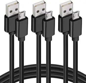 Mikro USB kablosu, 6ft 3 Paket Uzun Evrensel mikro USB Veri Kablosu, yüksek Hızlı Sync ve Şarj Kablosu Tel için Android için Samsung s7