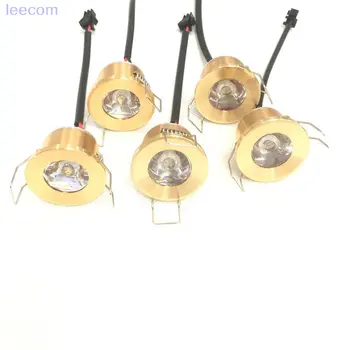 mini spot mutfak ışığı Sıcak Satış 5 adet / grup Altın Led Dolap Downlight 3w Çapı 31mm Dc12v Altın Çerçeve