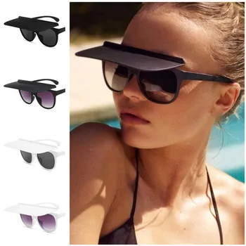 Moda güneş gözlükleri Flip Şapka güneş gözlüğü Unisex Retro Boy Çerçeve Adumbral Anti-Uv Gözlük Gözlük A + + 
