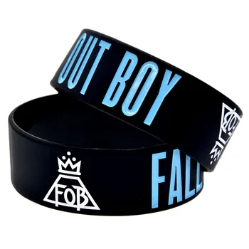Moda ve basit Fall Out Boy Rock Tarzı Bant silikon bilezik spor bilezik takı toptan sıcak satış