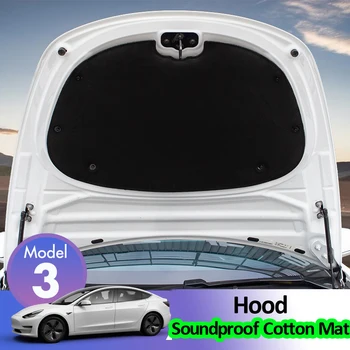 Model3 Frunk Pamuk Mat Tesla Modeli 3 2022 Aksesuar Ön Gövde Ses Geçirmez Pamuklu Ped Hood Plaka ses yalıtım örtüsü