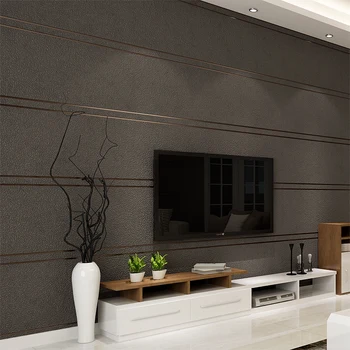 Modern Basit Süet Mermer Çizgili Duvarlar İçin Duvar Kağıdı Rulo Papel De Parede 3D dokunmamış Masaüstü duvar kağıdı Oturma Odası Yatak Odası