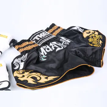 Muay Thai MMA Kickboks Şort Grappling Crossfit Boxeo Sandıklar Erkek Kadın Erkek Kız Eğitim Savaş Sanda Spor kısa pantolon