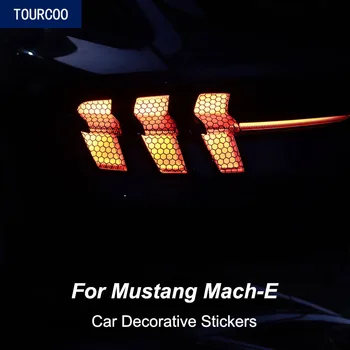 Mustang için Mach-E Kuyruk Lambası Cep Dekoratif Sticker Araba Dış Modifikasyon Aksesuarları