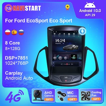 NAVİSTART Tesla Ford EcoSport İçin Eko Spor 2014-2018 Android 10 Araba Radyo Multimedya 4G WIFI Carplay DSP Hiçbir 2 din DVD Oynatıcı