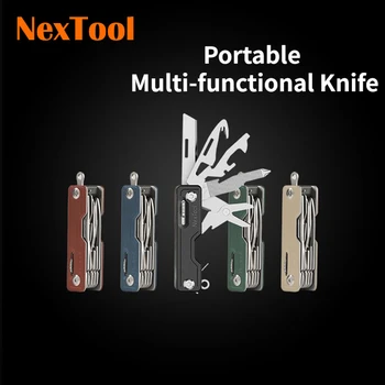 NexTool 10 İN 1 Mini Katlanır Cep Bıçak El Aletleri Survival Edc Çok Aracı Cep telefon tutucu Açacağı Kart Pin Ev Anahtar Bıçaklar