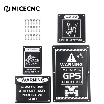 NICECNC 4 ADET Çamurluk Uyarı Etiketi Plakaları Rozetleri Çıkartmaları Çıkartmaları Yamaha Raptor 700 13-20 700R 16-20YFM YFZ450R 14-20 YFZ 450R