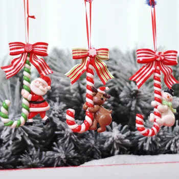Noel Ağacı Asılı Kolye Karikatür Santa Kardan Adam Geyik Oyuncak Süs için Yeni Yıl Festivali Parti Dekorasyon Çocuk Bebek Hediyeleri