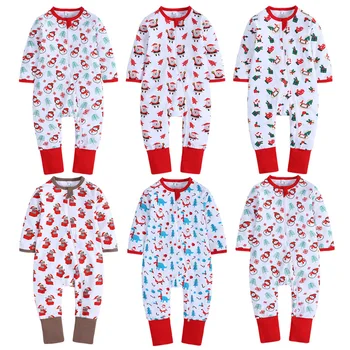 Noel Bebek Tulum Yenidoğan Kız ve Erkek %100 % pamuklu giysiler Uzun Kollu Bebek Giyim Pijama Tulum bebek tulumu
