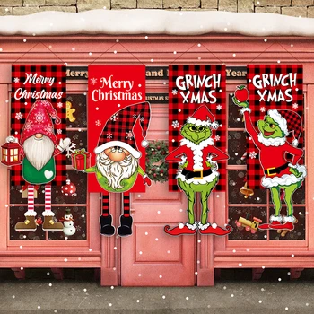 Noel Kapı Asılı Afiş Sundurma İşareti Meçhul Bebek bayrağı Merry Christmas Süslemeleri Ev için Noel Süsler Navidad Yeni yıl