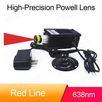 Odaklanabilir 1000mw 500mw Üniforma Powell Lens Kırmızı çizgi Lazer Modülü 638nm Makine Versiyonu, 2D 3D konserve, AGV Robot